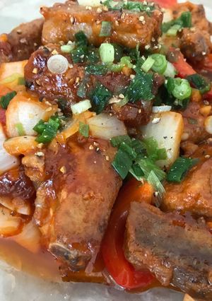 Hình của món Sườn rim chua ngọt🌶🍅.