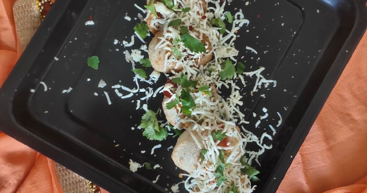 Nishita Raja દ્વારા રેસીપી પીઝા પાણી પૂરી (Pizza Pani Puri Recipe In ...
