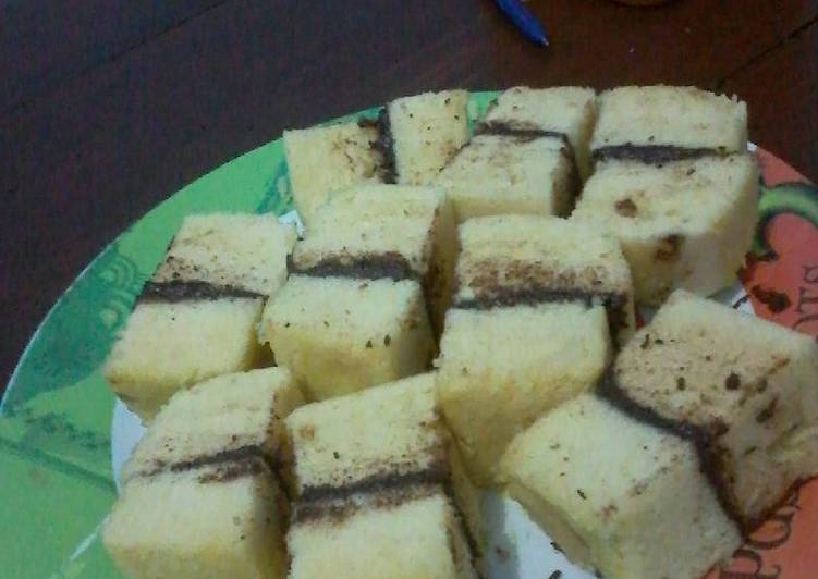 Cheese cake kukus lapis coklat