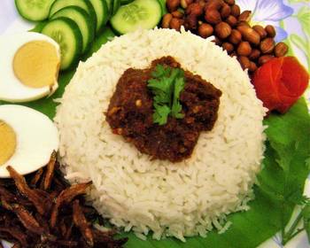 Easy Serving Recipe Nasi Lemak Fragrant Coconut Rice  Malaysian Style Delicious Steady