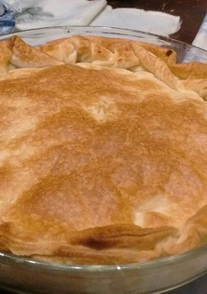 Una foto de Tarta de atún y champiñones