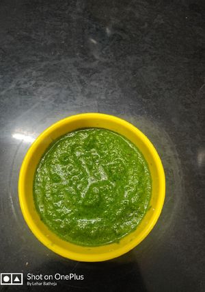A picture of Green chutney.