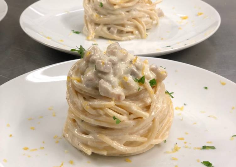 Recetta di Veloce Carbonara di tonno