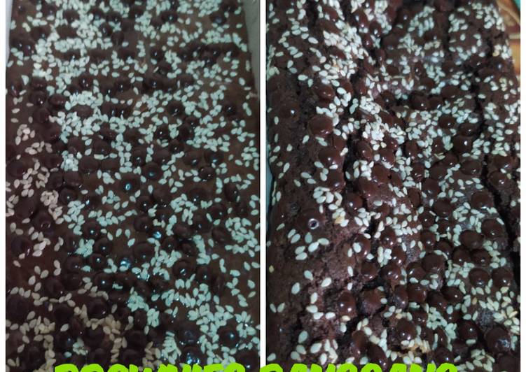 Brownies panggang putih telur