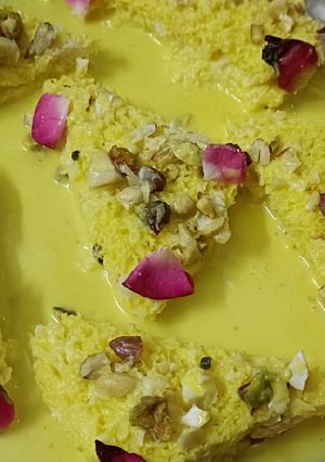 मिल्क ब्रेड डेजर्ट(milk bread dessert recipe in hindi) रेसिपी मुख्य फोटो
