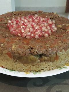 صورة لوصفة مقلوبة الباذنجان