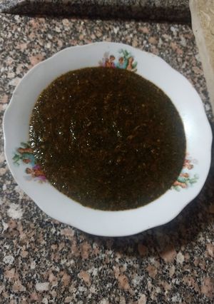 صورة لوصفة ملوخيه ناشفه بالصلصة