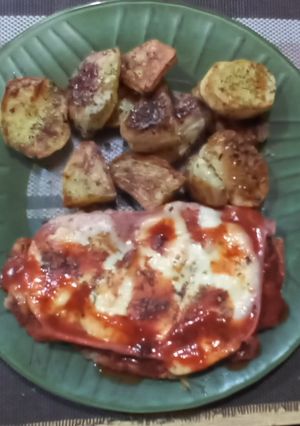 Una foto de Milanesas a la Napolitana de ternera !!!! 😋😄😉😉😋😋