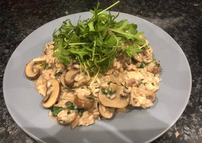 Step-by-Step Guide to Make Perfect Chicken &amp; mushroom risotto