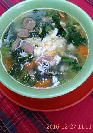 Foto resep Sup simple bakso telur