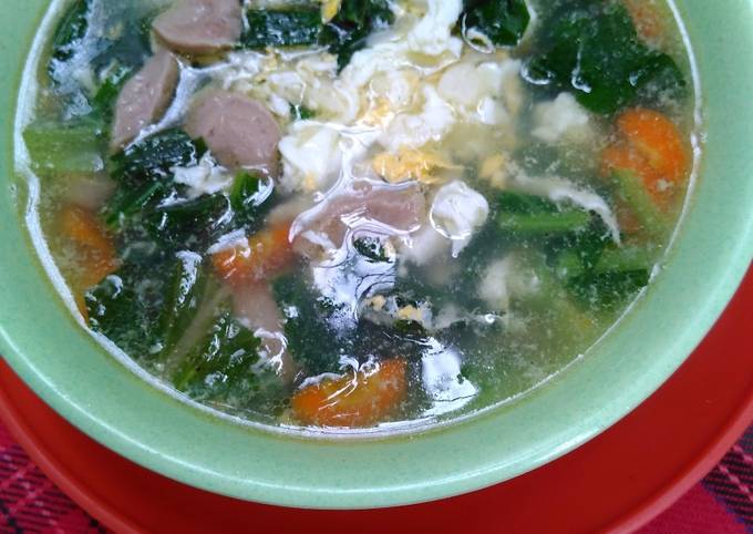 Cara Memasak Sup simple bakso telur Yang Enak