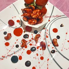 Healthy strawberry glazed cashews nuts A picture of Healthy strawberry glazed cashews nuts.