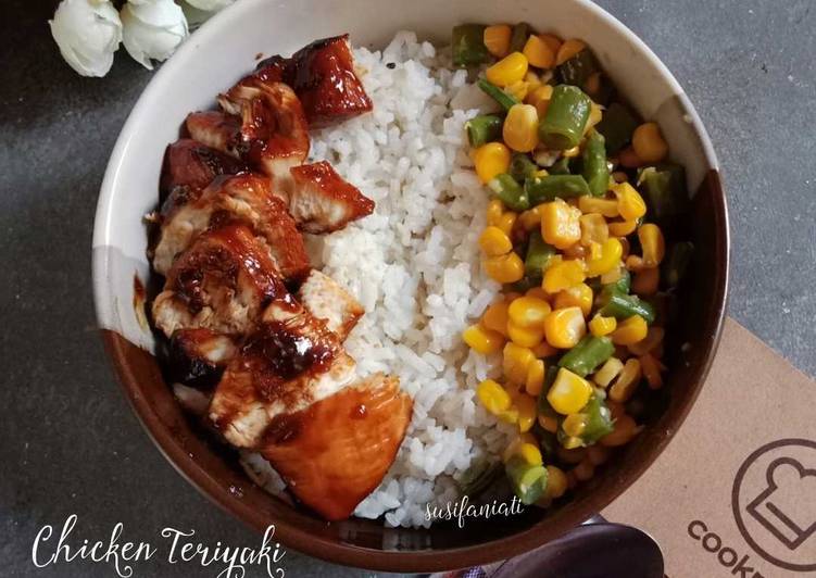 Resep Chicken teriyaki rice bowl Anti Gagal