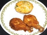 Trutros y alitas de pollo fritas