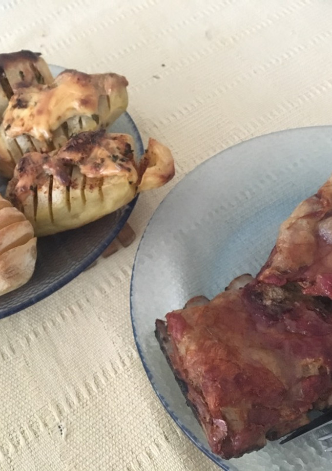 Una foto de Papas al horno con sorpresa