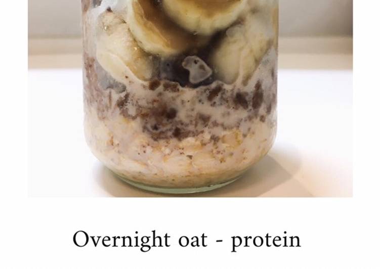 Langkah mengolah Overnight oat – protein energy nikmat