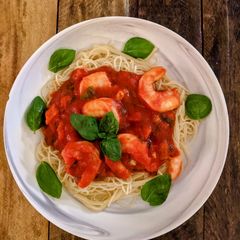 Shrimp pasta 🦐 A picture of Shrimp pasta 🦐.