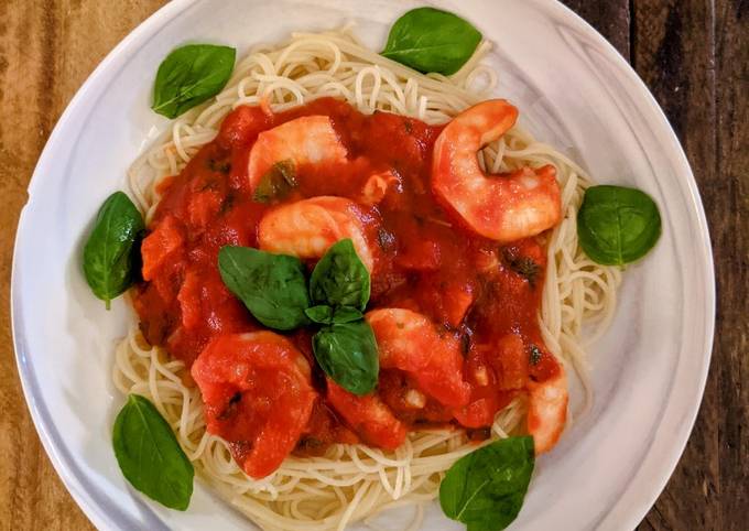 Easiest Way to Make Speedy Shrimp pasta 🦐