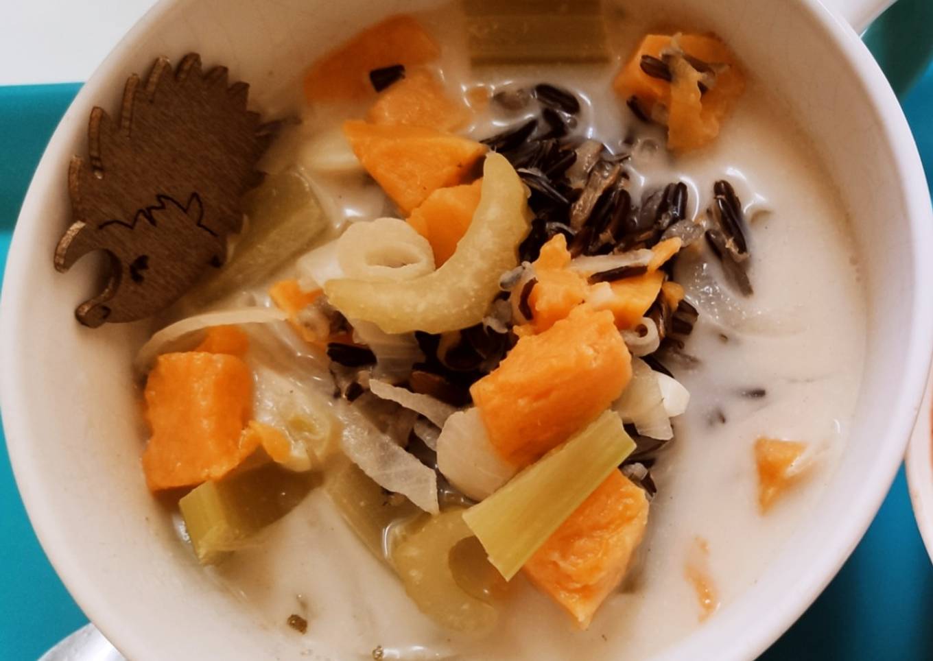 Soupe automnale de riz sauvage