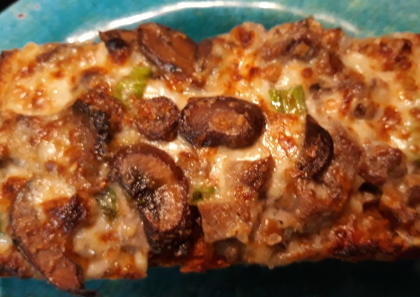 Mushroom toast with cheese