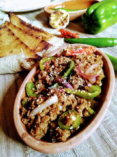 A picture of Twisted recipe beef dry chilli qeema.