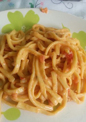 Foto de Macarrão com molho rosé