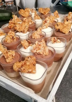 Une photo de Verrines de mousse 3 chocolats