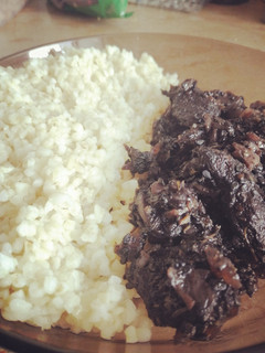 Una foto de Ternera adobada y bulgur