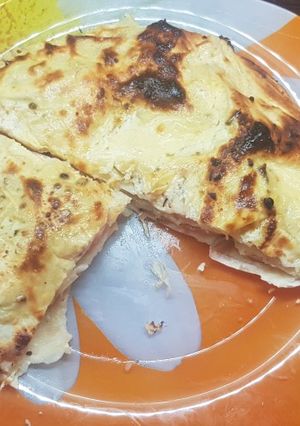 عکسی از دستور بورک قارچ و سوسیس