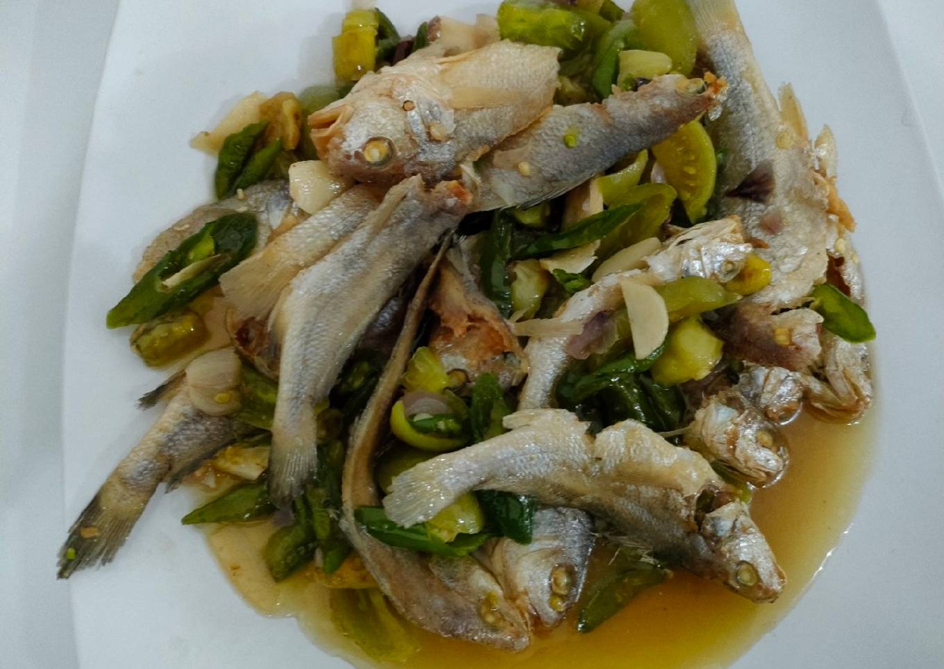 Oseng Ikan Asin Lombok Ijo