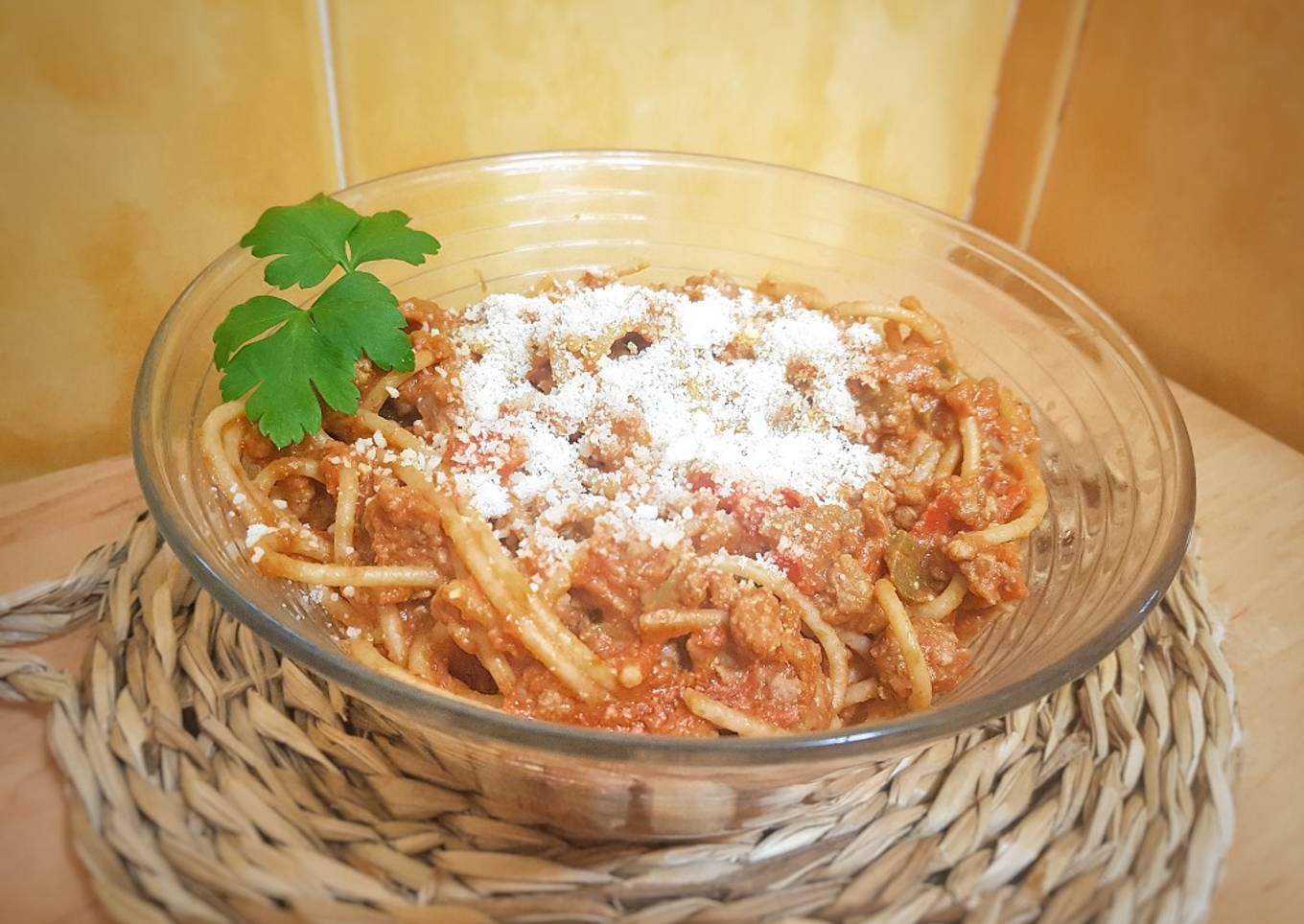 Espaguetis boloñesa a mi manera (versión fit)