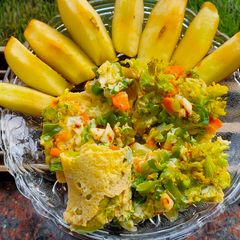 Vegetable egg cake A picture of Vegetable egg cake.