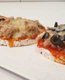 Mini Pizzas con base de tortitas de arroz