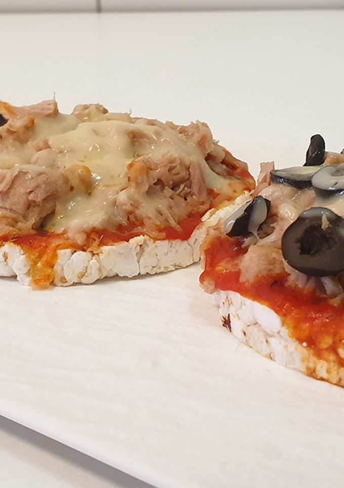 Una foto de Mini Pizzas con base de tortitas de arroz
