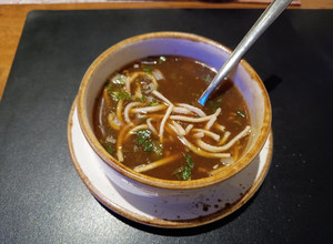 A picture of Manchow soup.