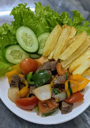 Hình của món Bò lúc lắc.