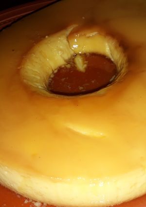 Una foto de Flan de leche condensada