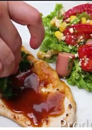 Una foto de Pollo en salsa de naranja