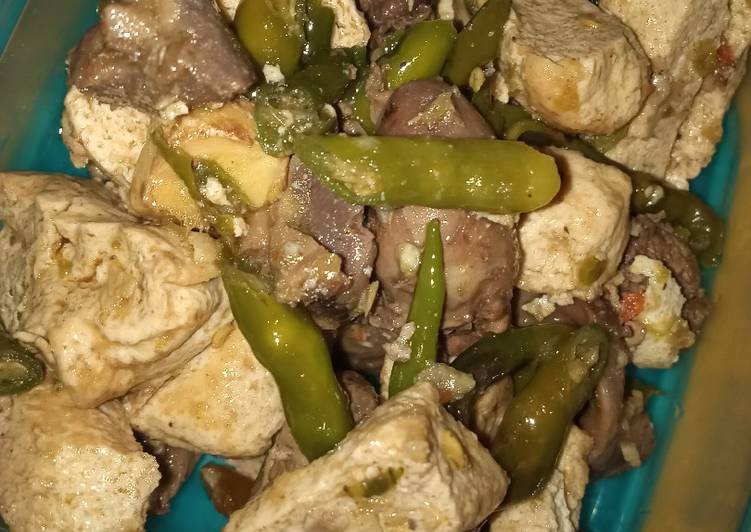 Cara Gampang Membuat Tahu,ati ampela Lombok ijo yang Bisa Manjain Lidah