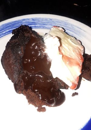 Foto resep Hot Fudge Chocolate Pudding Cake (eggless)