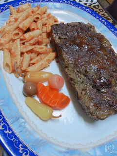 صورة لوصفة قالب لحمة مفرومه ومكرونة 😋🍝