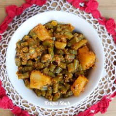 Quick French beans and potato sabji A picture of Quick French beans and potato sabji.