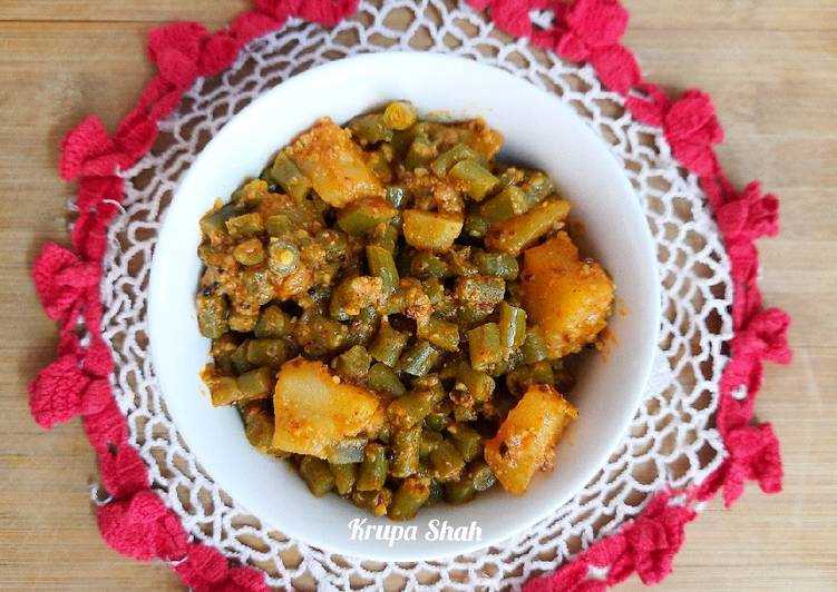 Quick French beans and potato sabji