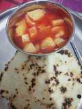 Savak ki roti with potatoes veg
