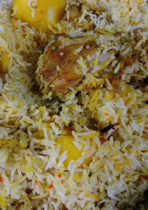 A picture of Chicken Biryani(Kolkata style).