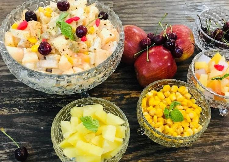 Recipe of Perfect Creamy Fruit Chaat