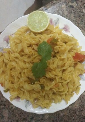 A picture of Pasta butter masala with nimbu twist.