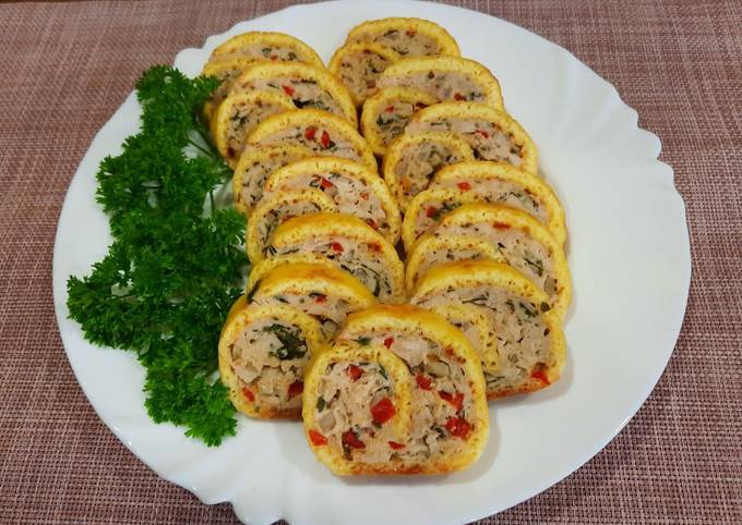 Куриные рулеты с перцем рецепт – Русская кухня: Закуски. «Еда»