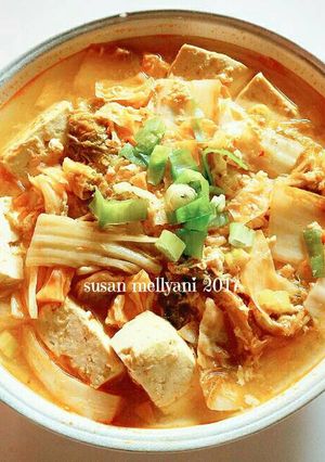 Foto resep Sundubu jjigae 순두부 찌개 (sup tahu ala korea)