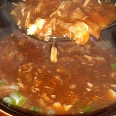 A picture of Hot n sour soup.
